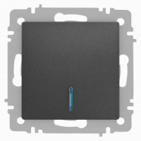 ЭРА Intro Accent мех. выкл. СУ 1 кл. (инд.) 10А 250В, графит 6-102-07