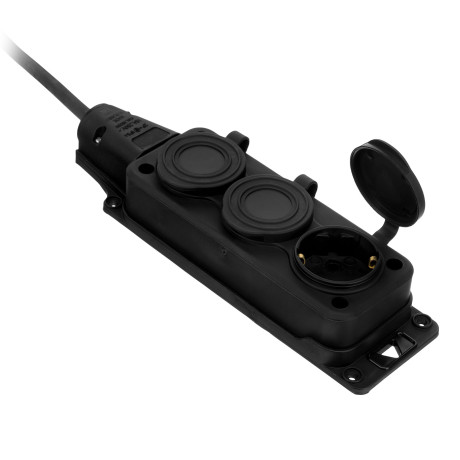 Удлинитель-шнур силовой Top Series, КГТТ, 10 м, 3 розетки, 3 x 1,5 мм Denzel