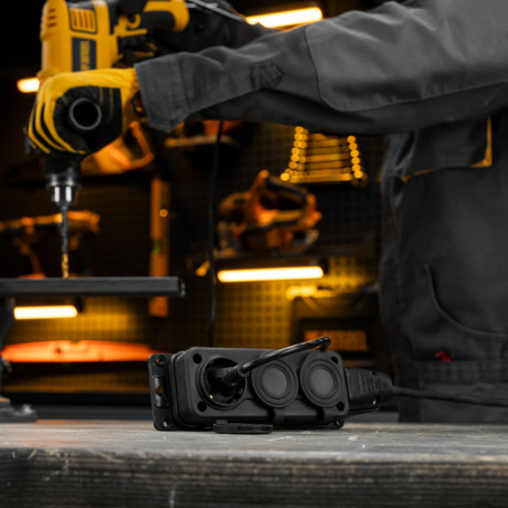 Удлинитель-шнур силовой Top Series, КГТТ, 10 м, 3 розетки, 3 x 1,5 мм Denzel