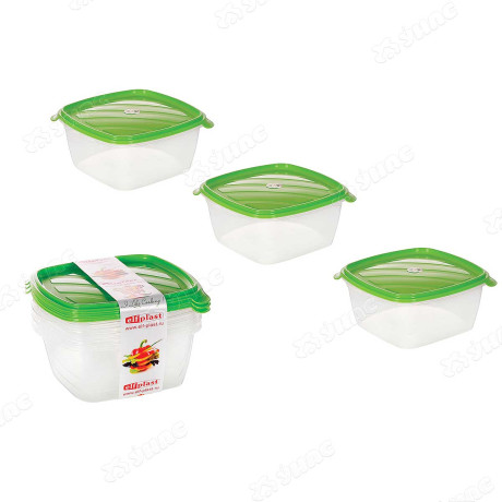 Контейнер  1,2л "Лайт" набор 3шт Эльфпласт 472  х24