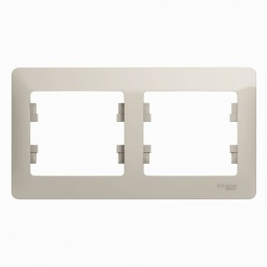 Systeme Electric GLOSSA рамка СУ 2 мест. молоч. (горизонт.) GSL000902 (10!)