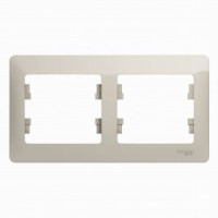 Systeme Electric GLOSSA рамка СУ 2 мест. молоч. (горизонт.) GSL000902 (10!)