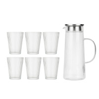 SATOSHI Набор Кувшин 1,3л, 6 стаканов 200мл, стекло, нерж.сталь