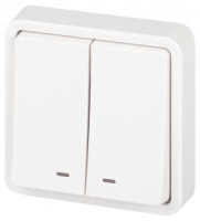 ЭРА Эксперт выкл. СУ 2 кл. (инд.) IP55, 10А,250В, белый 11-1525-01 63304