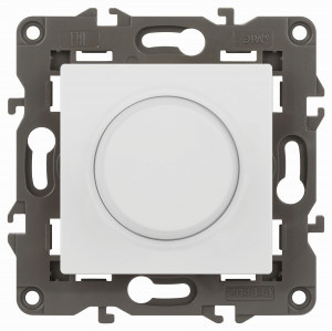 ЭРА Elegance мех. диммера СУ, 2А, 400Вт, 230В, поворотно-нажимной, белый матовый 14-4101-01М 65779