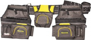 Пояс монтажника KRAFTOOL "INDUSTRIE" 2 подвесн. подсумка,20карм.,2 петли д/крепления молотка/рулетки