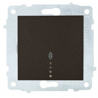 OVIVO мех. выкл. СУ 1 кл. 10А (проходной, инд.) черный металлик (ко всем рамкам) 600-000217-210