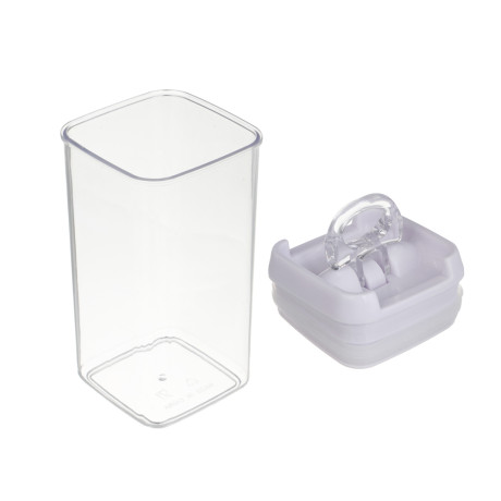 Банка для сыпучих продуктов, тм VETTA, Миндаль, 550мл квадратная, пластик