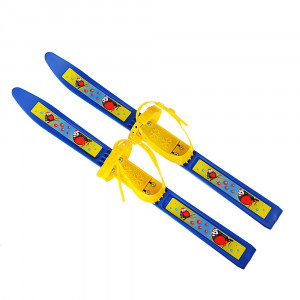 Лыжи детские Олимпик-спорт 65/75см, с креплением мягким пластиковым, с палками