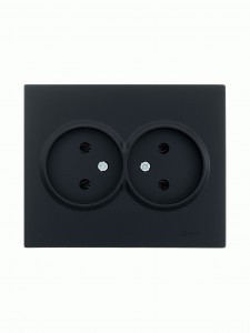 Lezard VESNA роз. СУ 2 мест. 16А черный бархат (ПБТ) (корп. ABS) 742-4200-128B