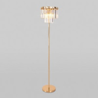 Eurosvet Торшер E14 3x60 Вт 300х300х1650 металл золото/прозрачный Elegante 01137/3 a060649