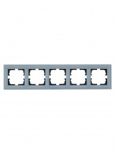 Lezard VESNA рамка акрил СУ 5 мест., гориз., серо-голубая 742-7080-150