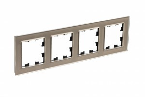 Systeme Electric AtlasDesign Nature рамка СУ 4 мест. стекло шампань ATN320504