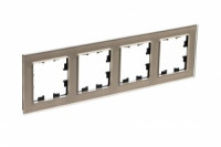 Systeme Electric AtlasDesign Nature рамка СУ 4 мест. стекло шампань ATN320504