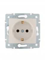 Lezard KARINA мех. роз. СУ 1 мест. 16А земля, керамика жемч.-бел. перламутр (корп. ABS) 707-3088-122