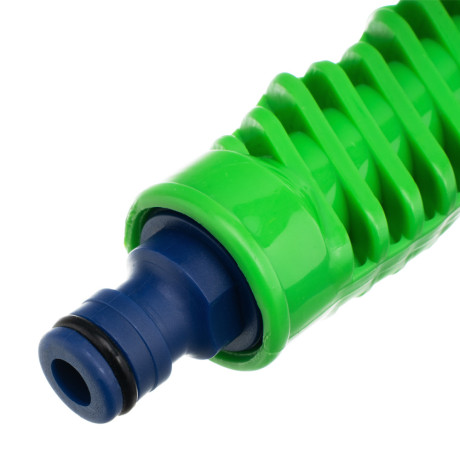 Набор поливочный, растягивающийся шланг 15 м, 7 режимов пистолет, соединитель, адаптер Сибртех