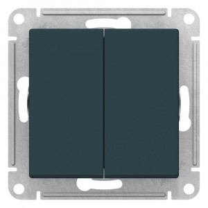 Systeme Electric AtlasDesign мех. выкл. СУ 2 кл. кнопка, 10А, ИЗУМРУД ATN000817 (5!)