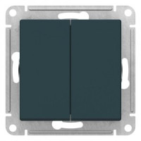 Systeme Electric AtlasDesign мех. выкл. СУ 2 кл. кнопка, 10А, ИЗУМРУД ATN000817 (5!)