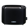 LEBEN Тостер, 650 Вт, 2 слота, регулятор мощности/степени прожарки, пластик, металл, чёрный