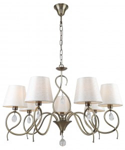 Rivoli люстра 2067-307 Beatrix 7хЕ14 40W 760х760х1200 античная бронза, кремовый 55471