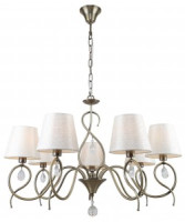 Rivoli люстра 2067-307 Beatrix 7хЕ14 40W 760х760х1200 античная бронза, кремовый 55471