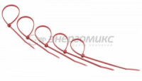 REXANT хомут нейлоновый  200x3.6 мм 25 шт красный, (10!) 07-0206-25