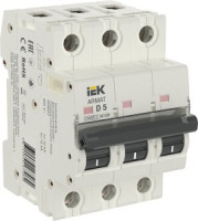 IEK ARMAT автоматический выкл. M10N 3P х-ка D 5А AR-M10N-3-D005