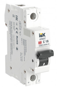 IEK ARMAT автоматический. выкл. M06N-DC 1P C 16А AR-M06N-1-C016DC