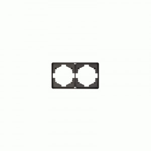 KRANZ MIELE ROUND Рамка 2 мест. (горизонт.) титан KR-78-0752-2