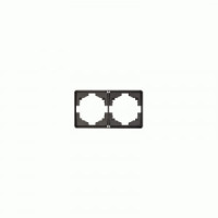 KRANZ MIELE ROUND Рамка 2 мест. (горизонт.) титан KR-78-0752-2