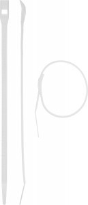 Кабельные стяжки белые КОБРА, с плоским замком, 7.6 х 280 мм, 10 шт, нейлоновые, ЗУБР