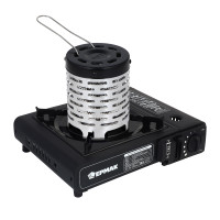 Плитка газ. к бал. с цанг. захватом портативная тм ЕРМАК, переходник, кейс, 34х26х9см