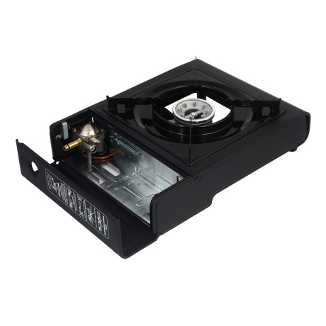 Плитка газ. к бал. с цанг. захватом портативная тм ЕРМАК, переходник, кейс, 34х26х9см