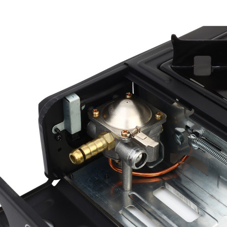 Плитка газ. к бал. с цанг. захватом портативная тм ЕРМАК, переходник, кейс, 34х26х9см