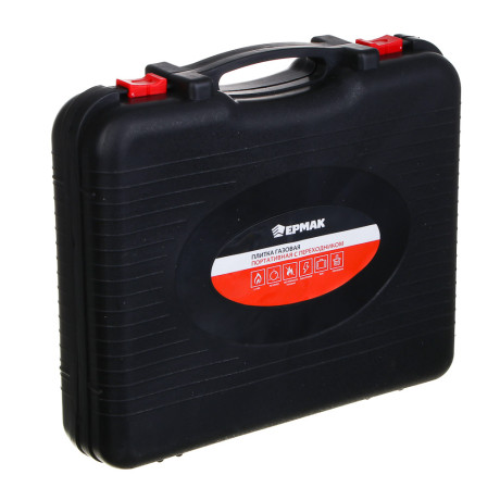 Плитка газ. к бал. с цанг. захватом портативная тм ЕРМАК, переходник, кейс, 34х26х9см