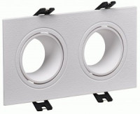 IEK св-к встр. под лампу 2xMR16 GU5.3 4102 пласт. белый 93x173x29 LT-UVB0-4102-GU05-2-K01