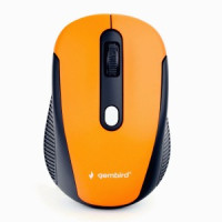 Мышь беспроводная Gembird MUSW-420-3, 2.4ГГц, оранжевый, 4кн, 1600DPI, блистер, 18488