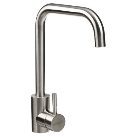 СоюзКран Смеситель для кухни, поворотный излив 30см, керам. картридж 35мм, нерж. сталь, SS01-G132