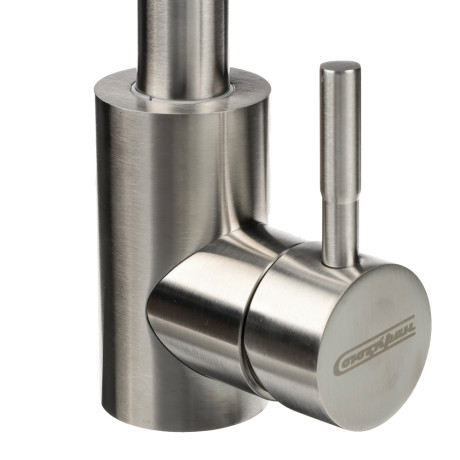 СоюзКран Смеситель для кухни, поворотный излив 30см, керам. картридж 35мм, нерж. сталь, SS01-G132