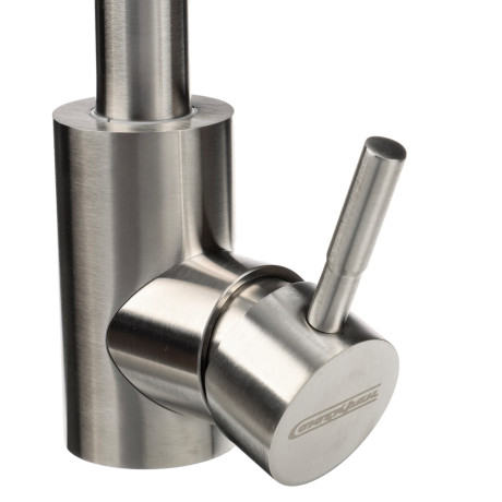 СоюзКран Смеситель для кухни, поворотный излив 30см, керам. картридж 35мм, нерж. сталь, SS01-G132