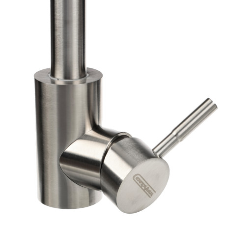 СоюзКран Смеситель для кухни, поворотный излив 30см, керам. картридж 35мм, нерж. сталь, SS01-G132