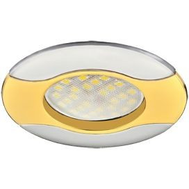 Ecola HL029 MR16 GU5.3 св-к литой Волна Золото/Хром 22x82 FC1604EFS (10!)