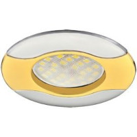 Ecola HL029 MR16 GU5.3 св-к литой Волна Золото/Хром 22x82 FC1604EFS (10!)