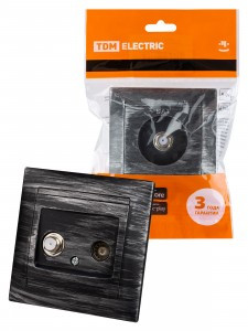 TDM Лама роз. СУ TV + SAT (F-разъем) 0-2400МГц старинное серебро SQ1815-0661