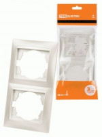 TDM Лама рамка СУ 2 мест. верт. перламутр SQ1815-0833