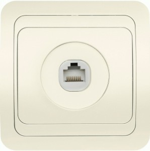 Smartbuy Марс роз. СУ компьютерная RJ-45 1-местная бежевая (SBE-02i-S1-RJ)