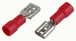 ЭРА Наконечник плоский изолир. (мама) РпИм 0,2-1,5 мм2 красный (уп.10шт, цена за уп) 63356