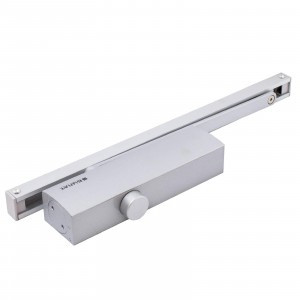 БУЛАТ Доводчик дверной  ДД 812/5 CH-SCS+LS+SL+HO+BC+DA+PA)15-85 кг) серебро со скольз.тягой10)