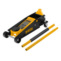 Домкрат гидравлический подкатной 3 т, с фиксатором, быстрый подъем, 135-480 мм, профессиональный Denzel