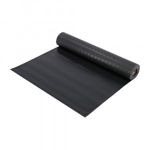 Коврик-дорожка ПВХ  ПЯТАЧКИ 2,4 мм 0,9*10 м, против скольжения, черный VORTEX